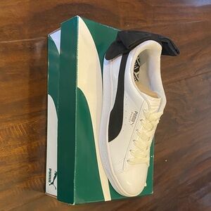 Puma Women's White and Black Sneakers